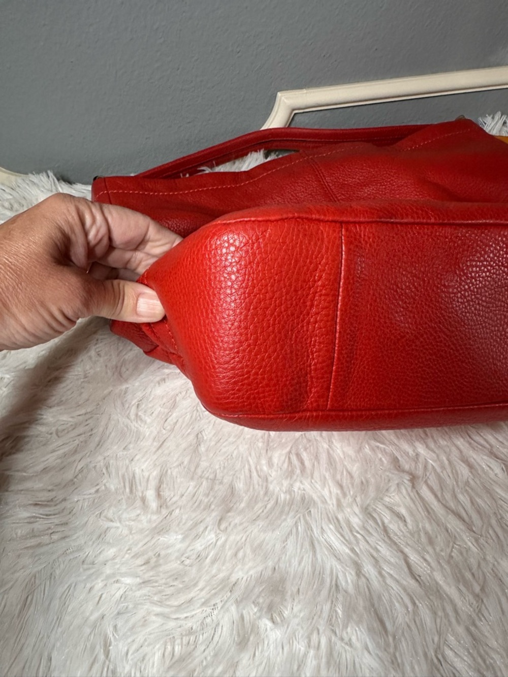 Coach Red Leather Shoulder Hobo with crossbody option F23293 - Picture 9 of 13